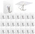 AROIC 58 Packs Adhesive Hooks for Hanging, Hook Heavy Duty Self Adhesive Wall Hooks 20 lbs / 9 kg (Max), Removable, Waterproof Hook for Bedroom Ki...