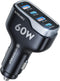 SUNDAREE Super Fast Car Charger, 60W USB Car Charger Multiport, USB C Cigarette Charger Compatible with iPhone 15 Pro Max Plus/14/13/12/11/X iPad ...