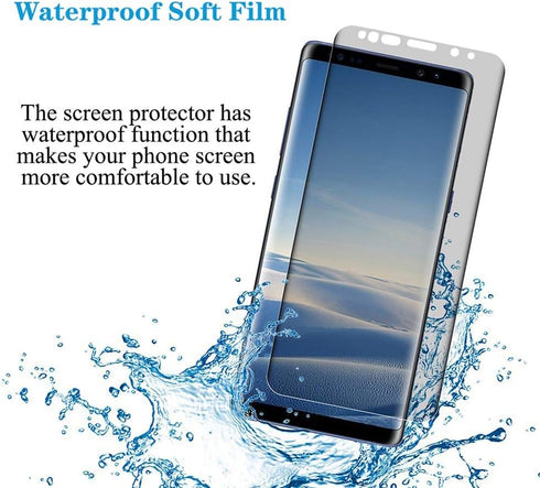 Galaxy Note 9 Privacy Screen Protector, 2-Way Anti Spy Full Adhesive Coverage Soft Film, Scratch Resistant 3D Curve Edge Fit Nano Shield (NOT Temp...