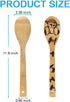 Star War Burned Wooden Spoons Utensil Set Gift Idea Cooking Serving Utensils Natural Bamboo Kitchen House Warming Presents Slotted Spoon 5 Piece...