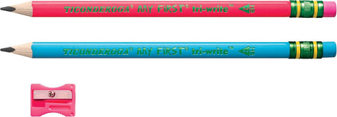Ticonderoga My First Tri-Write Wood-Cased Pencils, Neon Assorted, 2 Count...