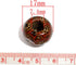 Housweety 100 Mixed Painted Drum Wood Spacer Beads 17x16mm, Round Loose Bulk for Braids, African Beads for Hair, Jewelry Making, Craft DIY, Macram...
