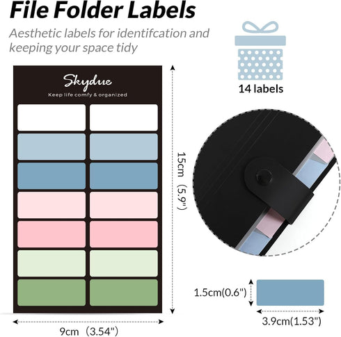 SKYDUE 8 Pockets Expanding File Folders, Accordion Folders, Portable Paper Bill Receipt Organizer, Letter Size, Home College School Office Supplie...
