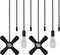 12 inch Ceiling Fan Pull Chain with Decorative 3 mm Frosted Light Bulb and Fan Cord Extender Chains for Mounted Ceiling Fans and Light Fixtures (M...