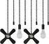12 inch Ceiling Fan Pull Chain with Decorative 3 mm Frosted Light Bulb and Fan Cord Extender Chains for Mounted Ceiling Fans and Light Fixtures (M...