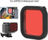 Camera Lens Diving Filter, for 8 Action Camera Dive Len Filter Waterproof Shell Underwater Diving Lens Filter with Rope (Red)...