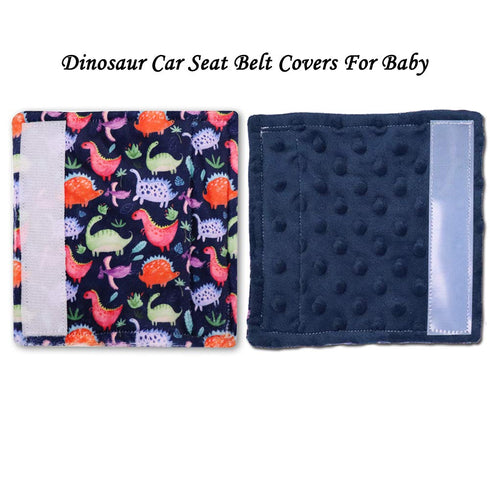 Dinosaur Car Seat Belt Covers for Baby, Toddlers Stroller Seat Strap Covers, Car Seat Straps Shoulder Pads for Girls Boys, Minky Seat Belt Protect...