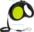 Dog Retractable Leash with Nylon casing for Dog up to 77 lbs; 16 ft Polyester Tape; The Eagle Mouth Bionics Design Rope Outlet and Tangle-Free;(Bl...