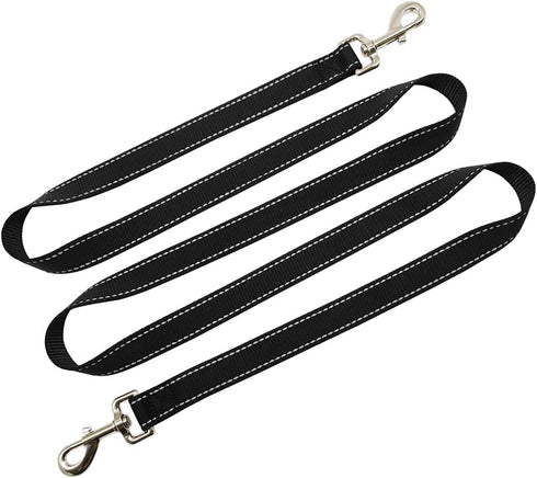 6Foot Tie Out Nylon Dog Leash, Heavy Duty 1" Wide Reflective Thick Lead for Medium Large Dogs Indoor Outdoor Front Yard Camping Black...