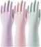 COOLJOB 3 Pairs Reusable Rubber Gloves for Dishwashing Cleaning Bleaching, Grippy Latex Dish Washing Gloves with Flocked Cotton Liner, Water Resis...