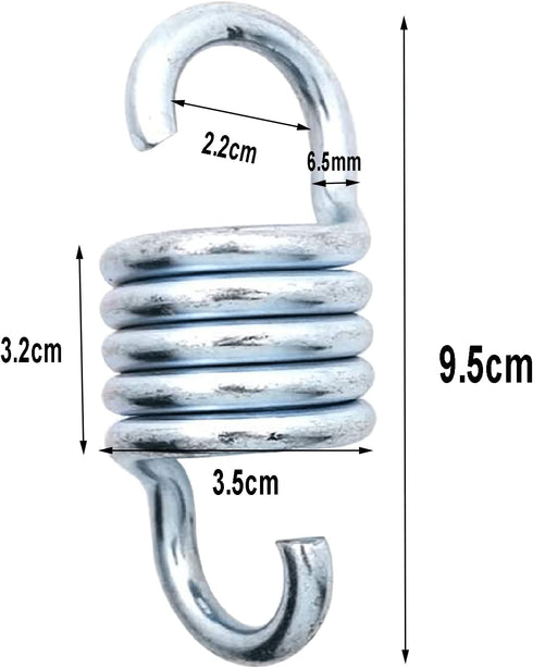 Markeny 2PCS Hammock Spring, Hardened Galvanized Steel Extension Spring Coil 500lb Support for Hanging Hammock Chairs...