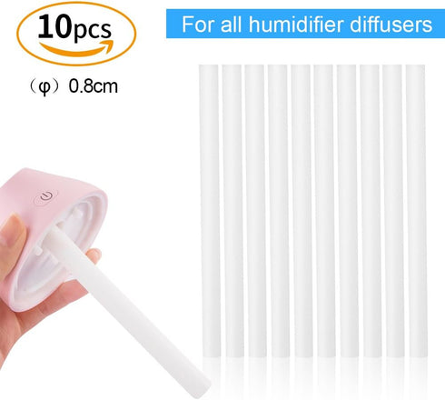Filter Cotton Sticks,Humidifier Sticks 10 Packs Mini Portable Filter Replacement Wicks for USB Humidifier Diffuser...