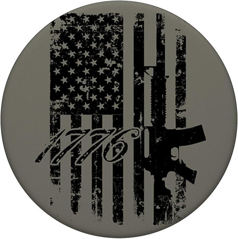 Distressed American Gun Rights USA Flag 2nd Amendment AR-15 PopSockets Standard PopGrip...