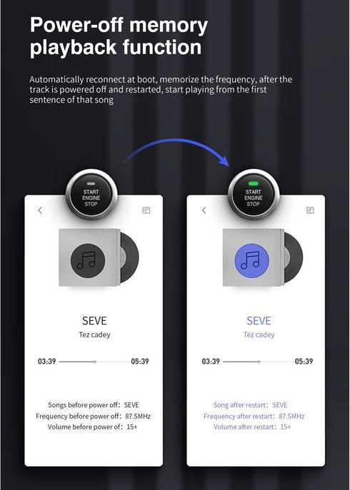 Bluetooth FM Transmitter for Car, QC3.0 & USB-C PD 18W Quick Charger & 7 Colors LED Backlit Car Radio Bluetooth Adapter, MP3 Music Player with EQ ...