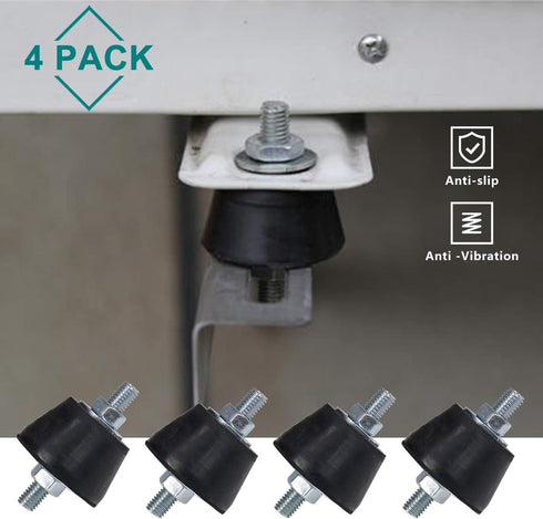 Air Conditioner Rubber Anti-Vibration Mounts Pad, Shock Absorbing Isolator Mounting Pads for for Outdoor Ductless Mini Split Units AC Bracket, Con...