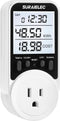 Suraielec Watt Meter, Plug-in Socket Power Meter, 90V-250V Wide Range, Backlit Large Display, Auto Cost Calculator, Overload Protection, Kilowatt ...