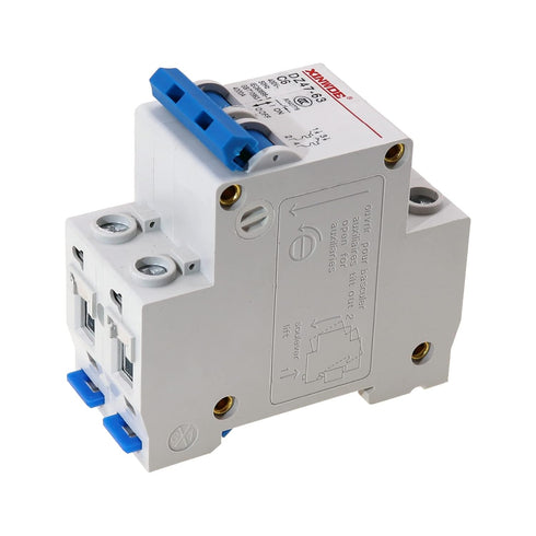 2 Pole 400V Low-Voltage Miniature Circuit Breaker 6A Din Rail Mount DZ47-63 C6...