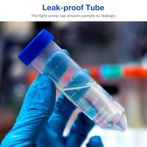 SimPure Centrifuge Tubes 50mL, Conical Tubes Sterile 25 PCS, Polypropylene, Leak-Proof Screw Caps, Plastic Container with Graduated and Write Mark...