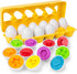HANSGO 12PCS Matching Eggs shape sorter toy for toddlers 1-3 Educational Toy for Kids Baby Easter Toy Eggs for Boys Girls...