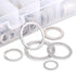 Swpeet 470Pcs Automotive Metric Oil Drain Plug Gasket Aluminum Flat Washer Assortment Kit, Including 18 Different Sizes - M6 M8 M10 M12 M14 M16 M1...