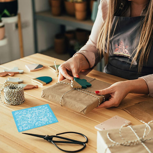 CREATCABIN Flower Silk Screen for Polymer Clay Reusable Silkscreen Printing Working with Clay Earrings Polymer Screen Print on Clay Stencil Tools ...