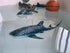 Gemini&Genius Sea Animal Great White Shark and Whale Shark Action Figure Set Soft Rubber Ocean Sea Animal Marine Animal Model Toys for Kids Swimmi...