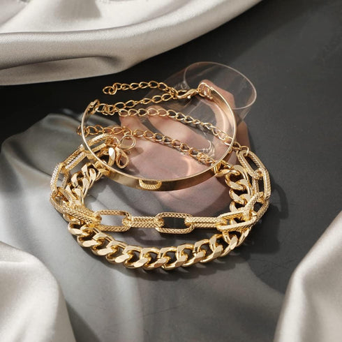 57 PCS Gold Silver Jewelry Set With 4 PCS Necklace, 3 PCS Bracelet, 14 PCS Ear Cuffs Earring, 12pcs Hoop Earrings,24pcs stud earrings for Women Fo...