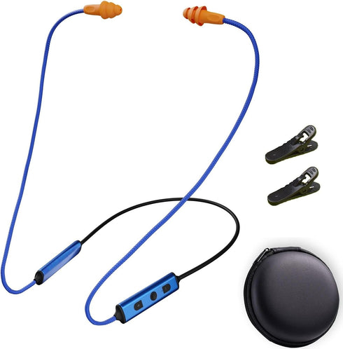 Ear Plugs Bluetooth Headphones for Work, Neckband Wireless Earbuds, Noise Reduction in-Ear Earphones with Mic and Controls, Waterproof Earbuds wit...