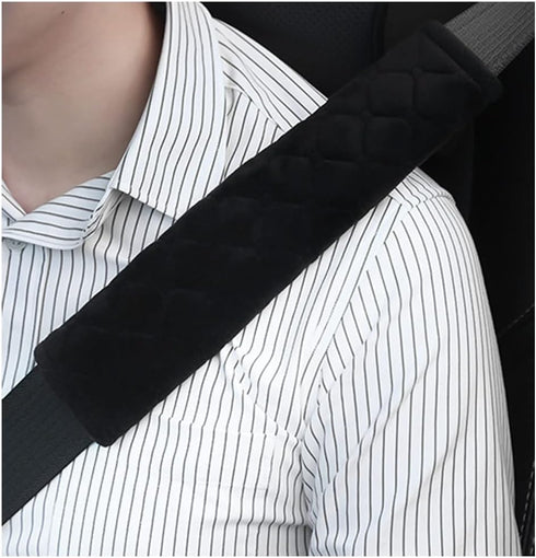 2pcs Soft Fluffy Seatbelt Covers Close Shoulder Protection,Comfortable Car Interior Accessories,Cars Trucks SUV Driving Car Seatbelt Pads,Car Supp...