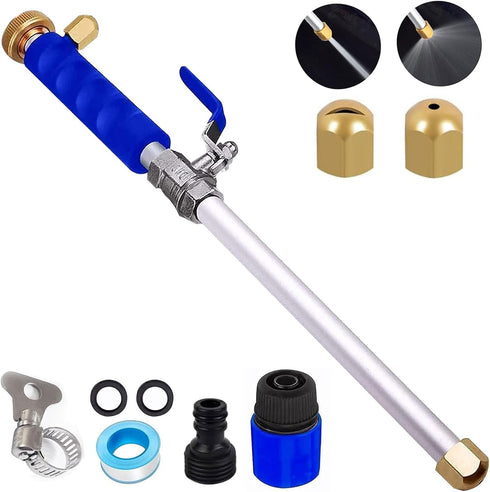 Jet Nozzle High Pressure Hose Nozzle for Garden, Jetnozzle 2-in-1 High Pressure Power Washer for House,Hose with 2 Different Nozzles and Hose Quic...
