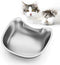Stainless Steel Cat Bowls: Suitable for Automatic Pet Feeder Cat Whisker Fatigue Relief Friendly Shape and Easy to Clean...