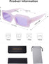Allarallvr Trendy Rectangle Sunglasses for Women Men Vintage 90's Square Shades Thick Frame Nude Sunnies Sunglasses AR82002...