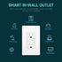Smart Wall Outlet with 2 Individually Controlled Ports, 15Amp TR Receptacle Control Appliances from Anywhere, 2.4 GHz WiFi Outlet Work with Alexa ...
