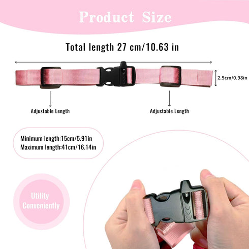 Sternum Straps For Backpacks 1-pack,Adjustable Chest Strap with Emergency Whistle Buckle Suitable for Backpack Straps (Pink)...