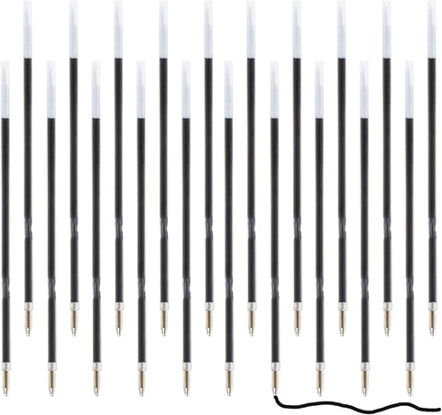 20 Pieces Ballpoint Pen Refills Black Ink 1.0mm Medium Point Smooth Writing Pen Refills Replacement Gel Ink Refills for Retractable Ballpoint Pen ...