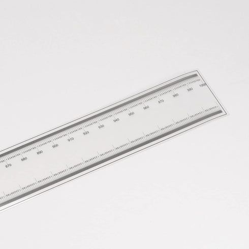 Film Flexible Ruler 100cm 0.1mm Scale with R Angle & Width Lines PET Plastic Folding Straight Ruler Calibration Soft Ruler Measuring Tool for Fact...