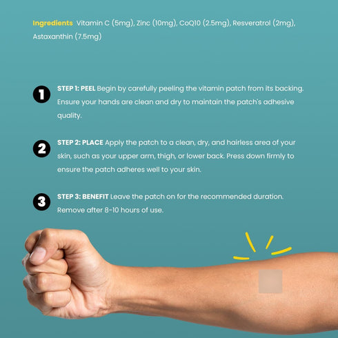 CoQ10 Plus Daily - Self Adhesive Coenzyme Q10, 8-10 Hours (42 Day Supply)...