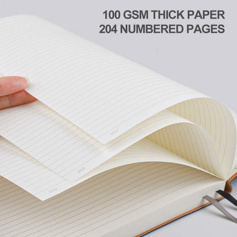 AHGXG B5 College Ruled Notebook Softcover Journals(2-Pack) Large Composition Notebook 7.6 x 10 inch with Thick 100gsm Lined Paper, Total 408 Numbe...