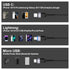 Multi Charging Cable, 3IN1 USB A to Lightning/USB C/Micro USB Coiled Stretch Charging Cords 5FT-6.6FT with Carplay, for iPhone 15/14/13/12/11 Pro ...