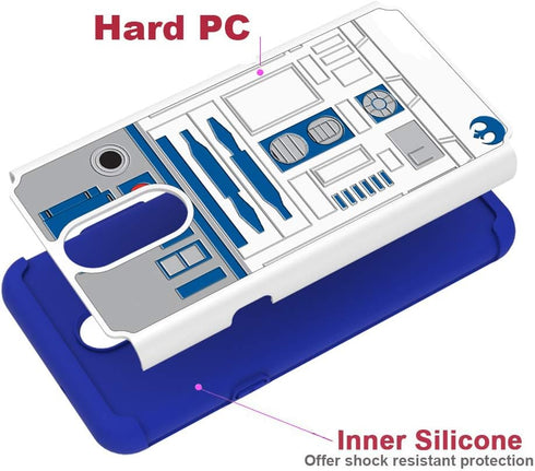 Sunshine-Tech Compatible for LG Stylo 5 / LG Stylo 5/Stylo 5V/ LG Stylo 5 Plus/LG Stylo 5X, R2D2 Droid Robot Pattern Hard PC and Inner Silicone Hy...