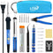 LDK Electric Soldering Iron Kit 60W Adjustable Temperature Welding Tools with 5pcs Different Tips, Desoldering Pump, Solder Wire, 8-in-1 Screwdriv...