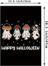 Happy Halloween Garden Flag Ghosts Mushroom Double Sided Flags for Outside Black Burlap Lawn Yard Outdoor Decoration 12.5x18 Inch...