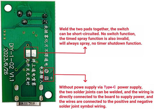 6Pcs USB Humidifieration Atomization Disc Type-C Interface DC 5V Atomization Drive Circuit Board...