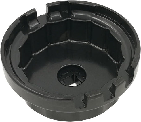 Aluminum Cup Wrench for Removing Toyota Oil Filter Caps, 64mm Flute, Fits 2.5L to 5.7L Engines, Black...