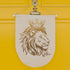 Crown Lion King Stencil 11.8×11.8inch Large Majestic Lion Head Stencil with Paint Brush Royal African Wild Animal King Template for Wood Walls Can...