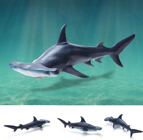 Gemini&Genius Great White Shark Hammerhead Shark Toy Set - Sea Animal Action Figure Ocean Model Toy Set -10 Inches Length -Educational, Role Play,...