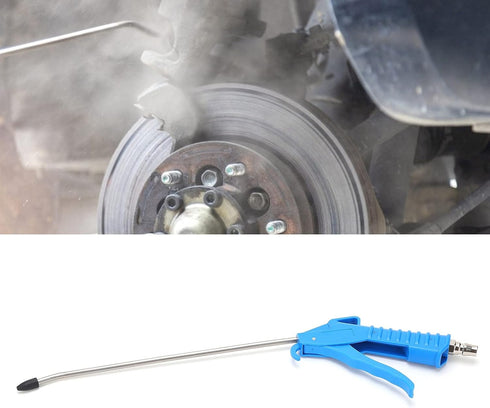 Air Blow Gun with 10" Long Angled Nozzle, Long Reach Industrial Air Blow Gun, Pneumatic Air Compressor Accessories Cleaning Tool, Stainless Steel ...