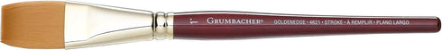 Grumbacher Goldenedge Golden Toray Stroke Watercolor Brush, Synthetic Bristles, Size 1" (4621.100)...