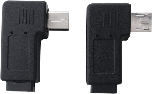 1 Pair Right Left 90 Degree Angle Micro USB Male to Micro USB Female Adapter...