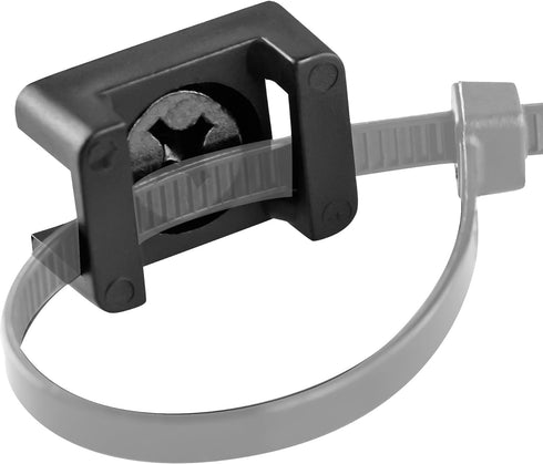 Pro-Grade, Slim, 1x .6 Cable Tie Mounts With Screws 100 Pack. High Strength, Black Zip Tie Bases For Wire Management. Permanently Anchor To Wall, ...